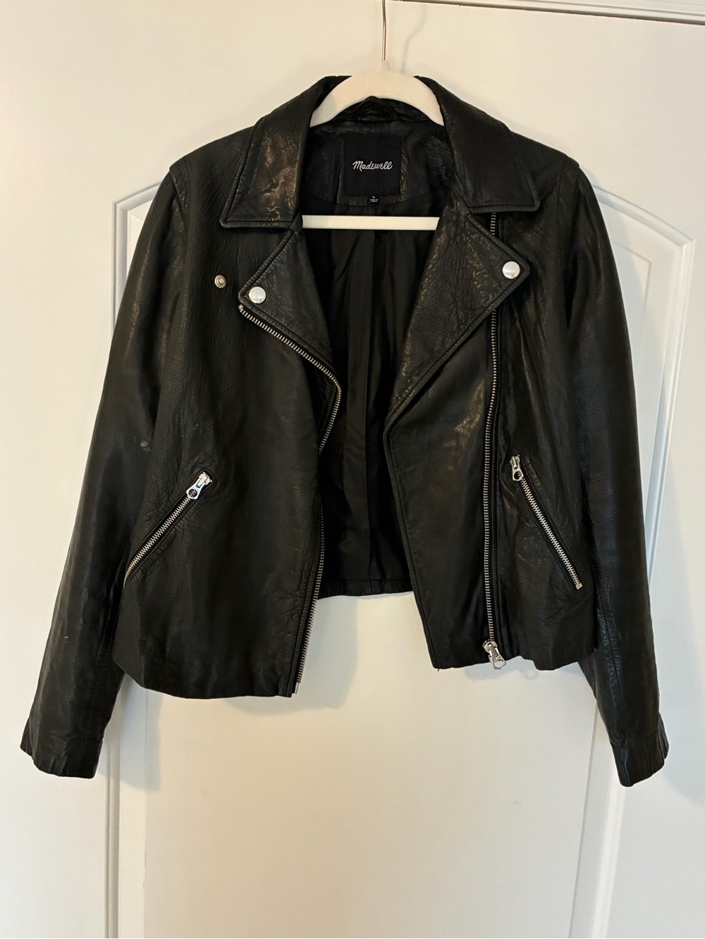 Madewell Black Leather Moto Jacket